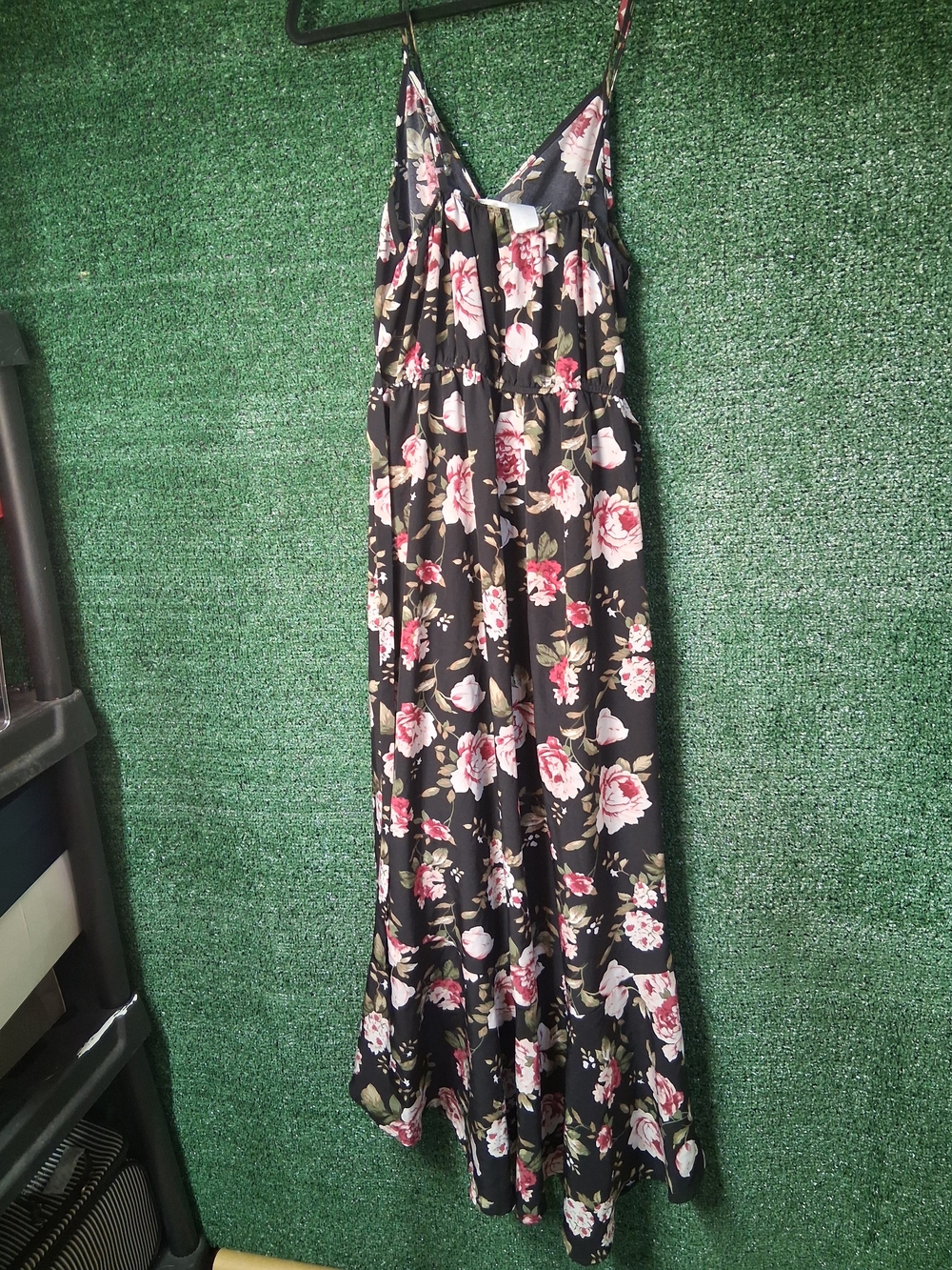 & Other Stories Black Floral High-Low Maxi Skirt - Picture 3 of 4